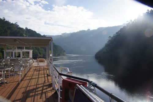 River cruises: the relaxing deck of a river cruise boat